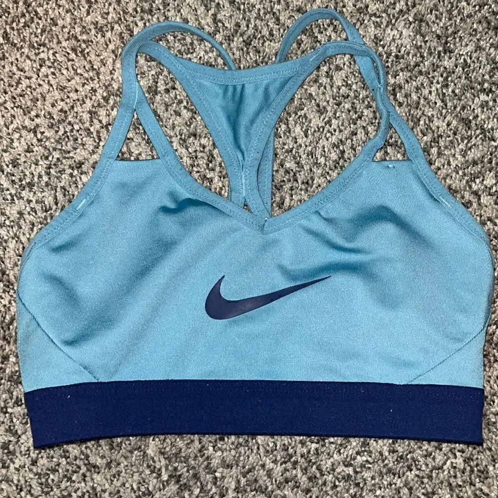 Nike Exercise Bra - Blue - Strappy - XS
